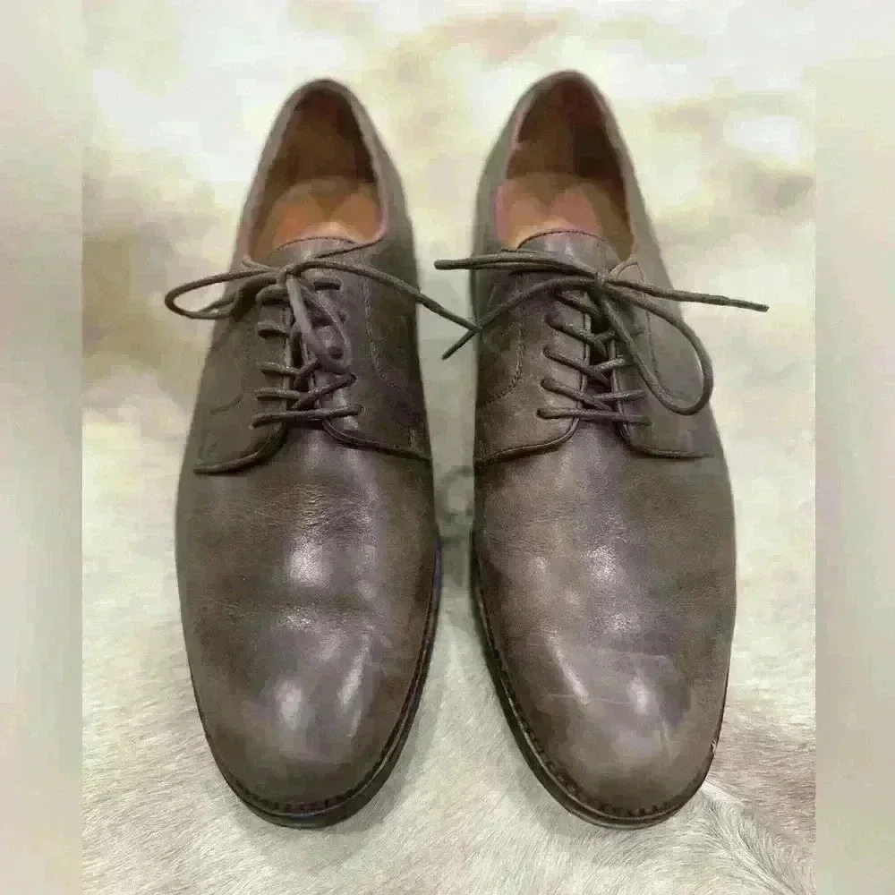 Polo Ralph Lauren Mollington Shoes Plain Oxford , Leather Upper Brown Size 9.5D - Picture 2 of 8